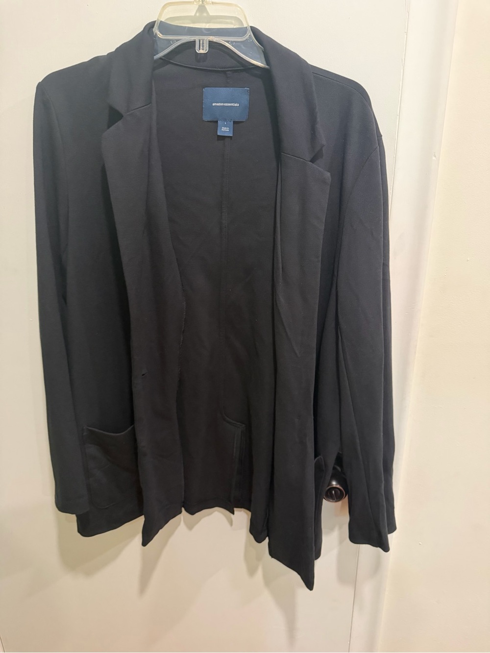 Amazon Eesentials Black Open-Front Women's Blazer